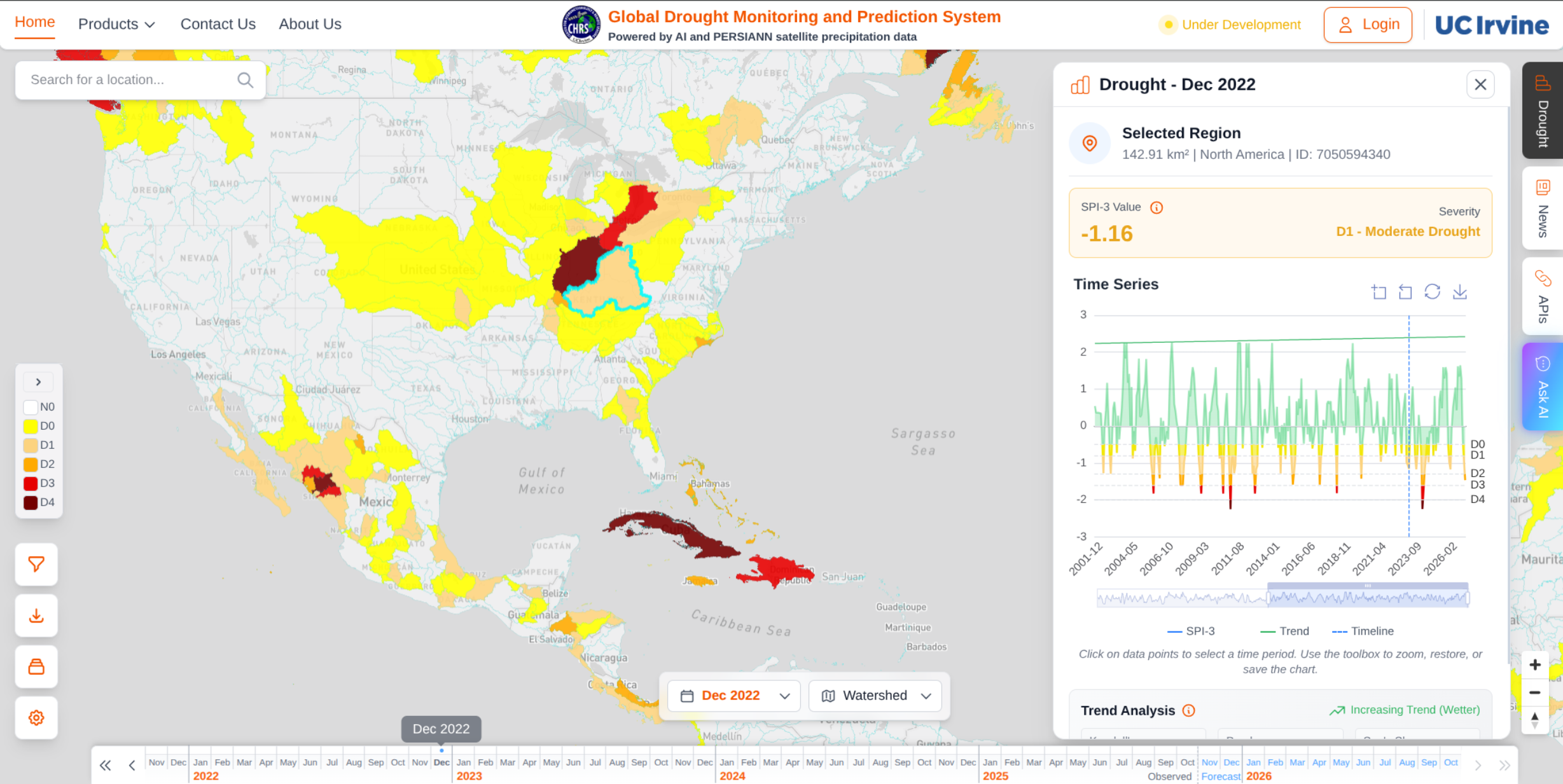 Global Drought Monitoring System Interface